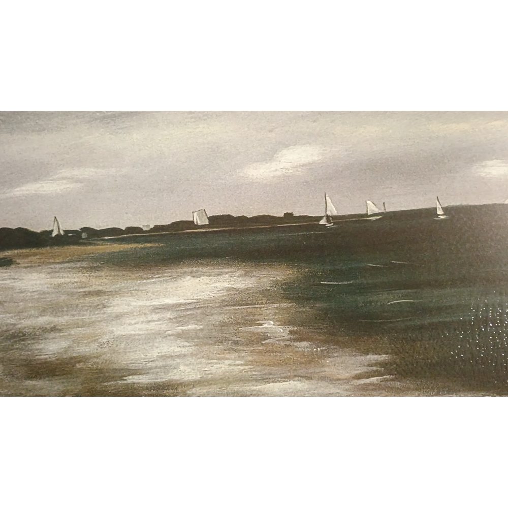 New SHENIFY 20x40in Vintage Framed Coastal Landscape Wall Art Retail $49.00
