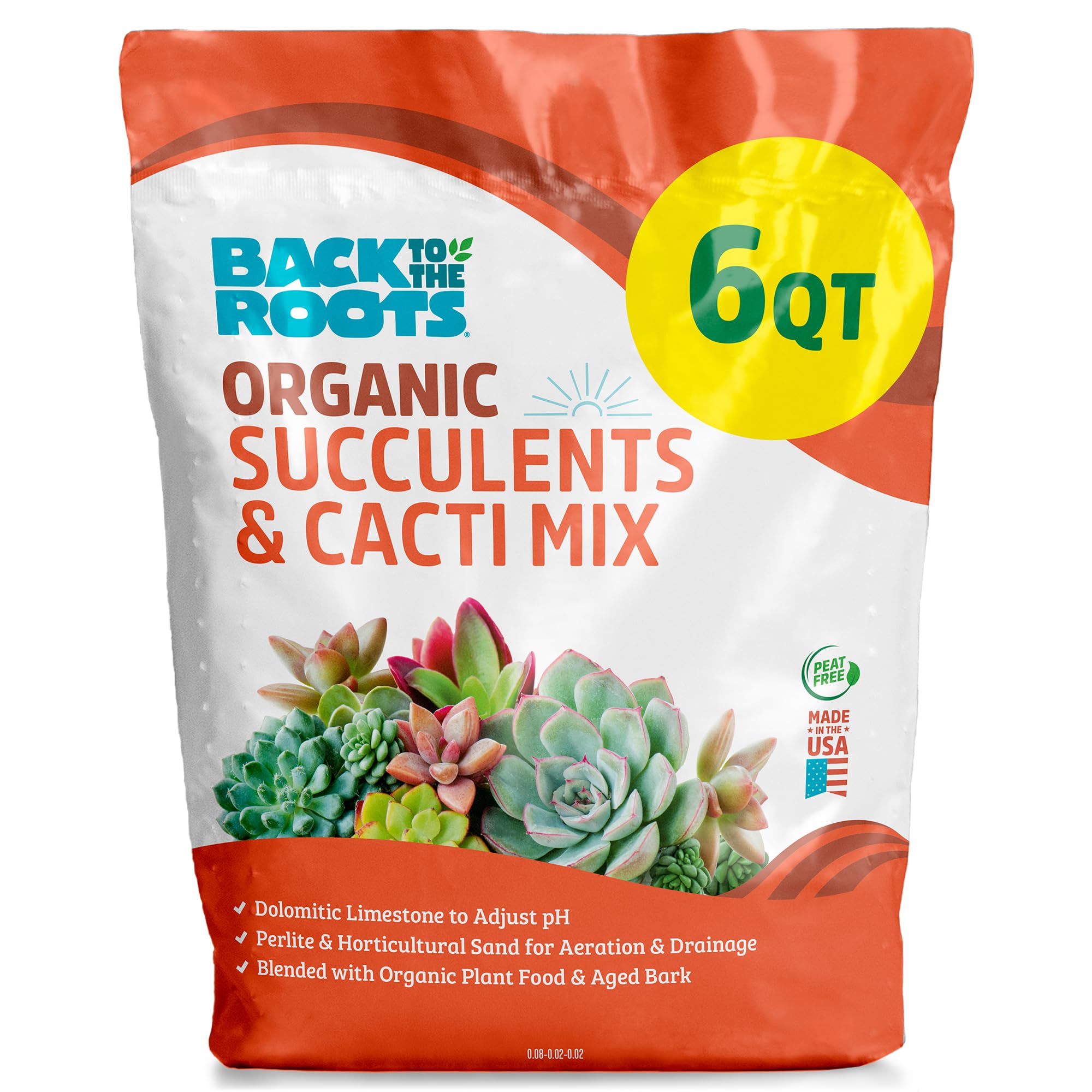 Open-Box New Back to the Roots 6qt Succulent  Cacti Mix Potting Soil with Rapid Drainage Retail $5.06