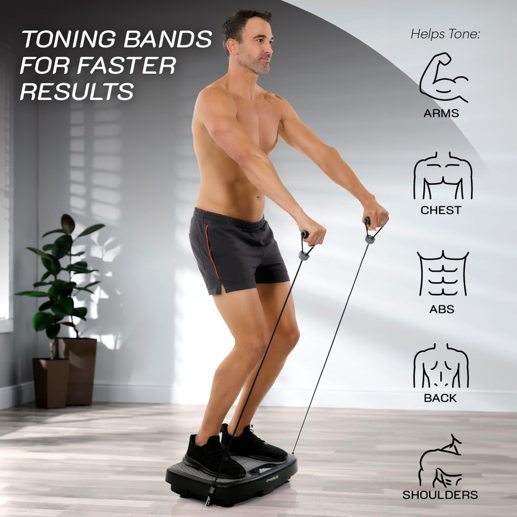 Nautilus Vibratone Pro Vibration Plate Exercise Machine Black