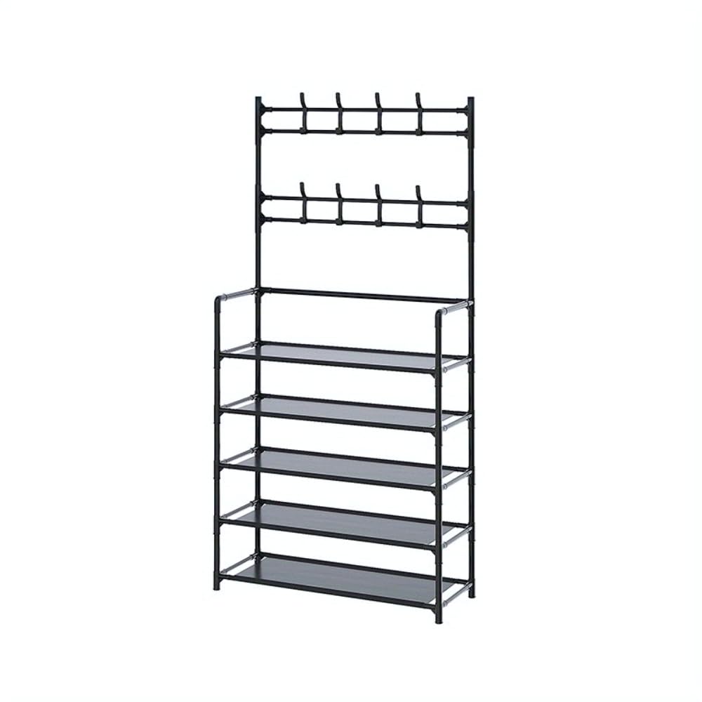 Open-Box New Generic 5-Tier Freestanding Shoe Rack  Coat Stand Entryway Organizer Retail $48.00