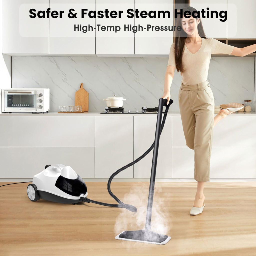 Steam Cleaner 1.5L Steamer for Cleaning Fast Heating 6-in-1 Multi-Surface with 8 Accessories UL499 Certified Heavy Duty Steam Cleaner for Home, Car, Floors, Sofas, Tiles, Grout Steam Cleaners Retail $129.00