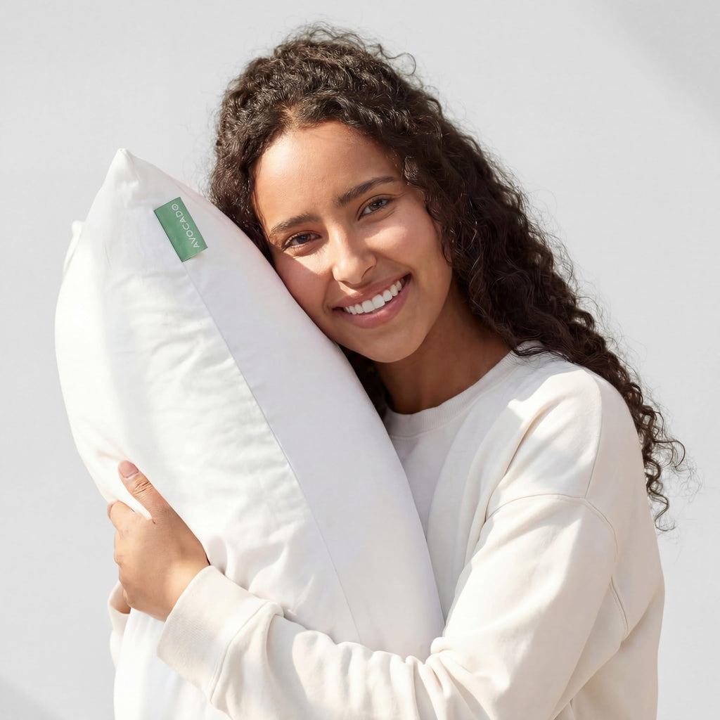 Queen Organic Latex Fill Bed Pillow White