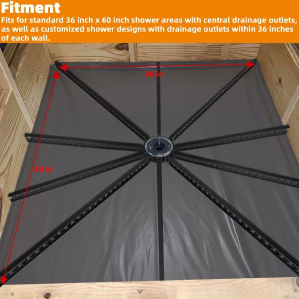 Shower Pitch Kit for Quick Install Sloped Shower Pan with 10 Float Sticks