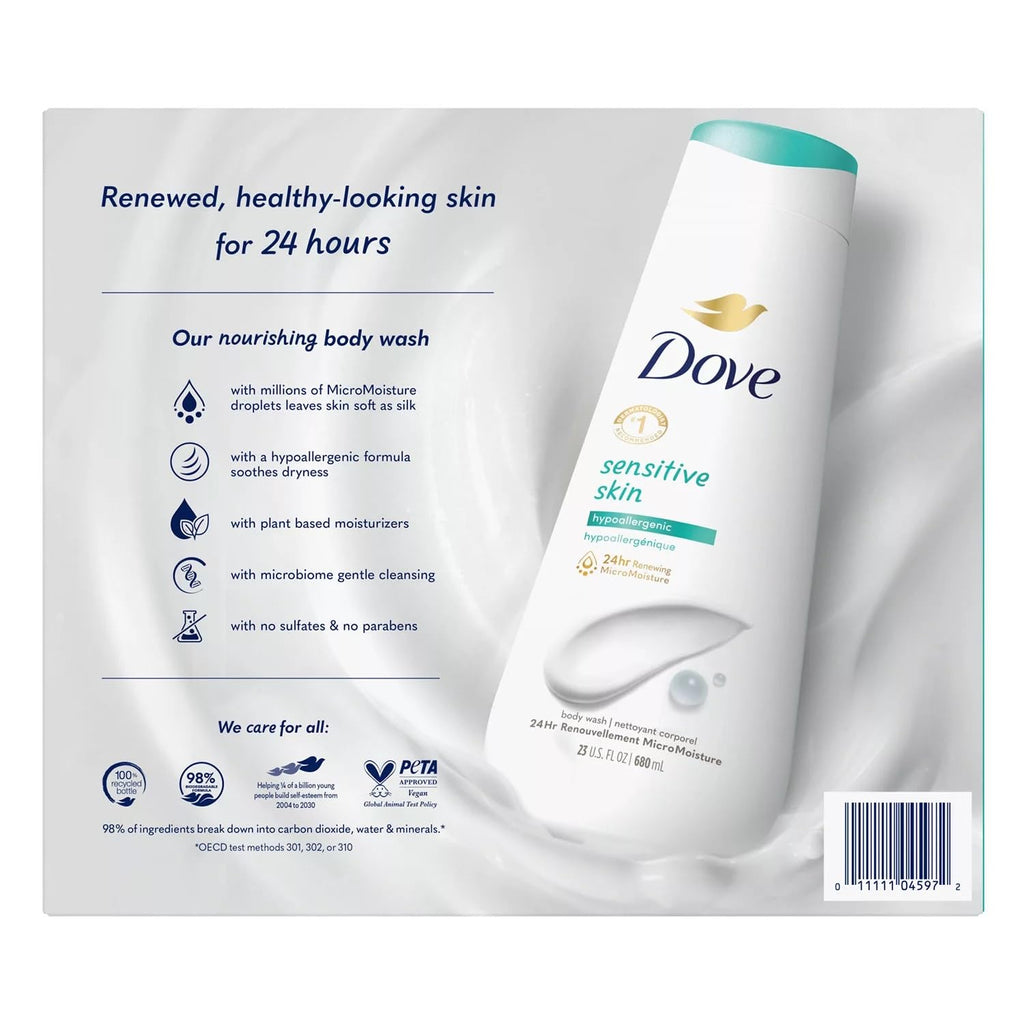 Dove Nourishing Body Wash Sensitive Skin 23 Fl Oz Pack of 3