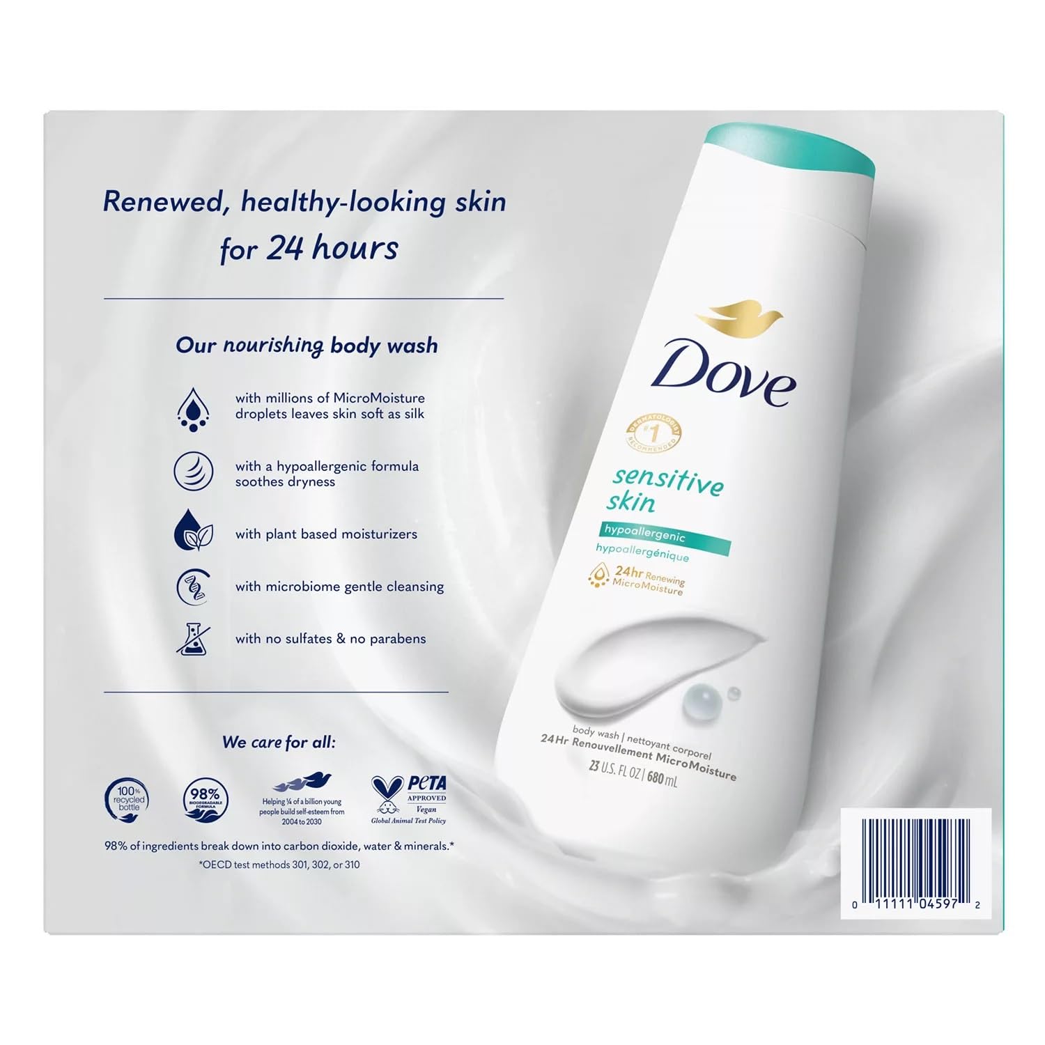 Dove Nourishing Body Wash Sensitive Skin 23 Fl Oz Pack of 3