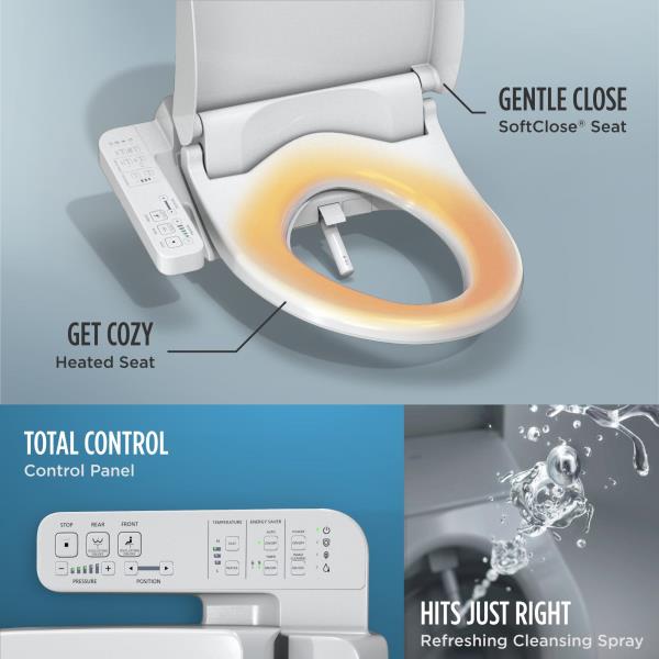 TOTO WASHLET A2 Electronic Bidet Toilet Seat Elongated Cotton White - SW300401