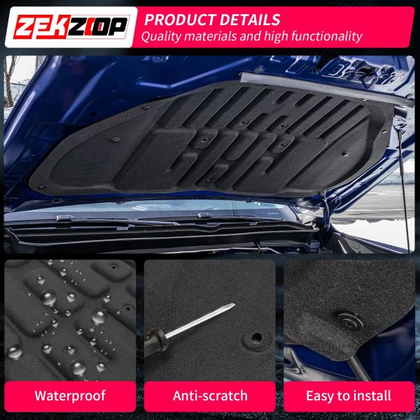 Soundproof Mat Hood Heat Insulation Shield for 2024-2025 Toyota Tacoma and 2025 Toyota 4Runner