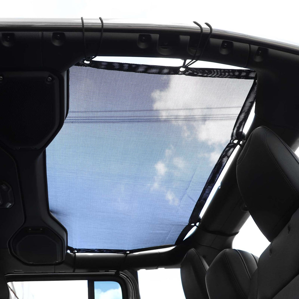 Full-Body Mesh Sun Shade Bikini Top Cover for 2018-2026 Jeep Wrangler JL 4-Door Black  White Retail $34.00
