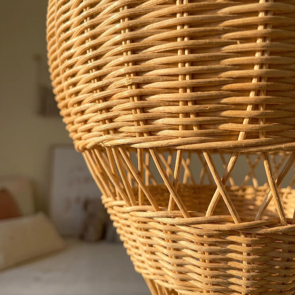 Alipis Natural Rattan Woven Hot Air Balloon Decor Delicate Kids Room Rattan Craft Retail $59.00