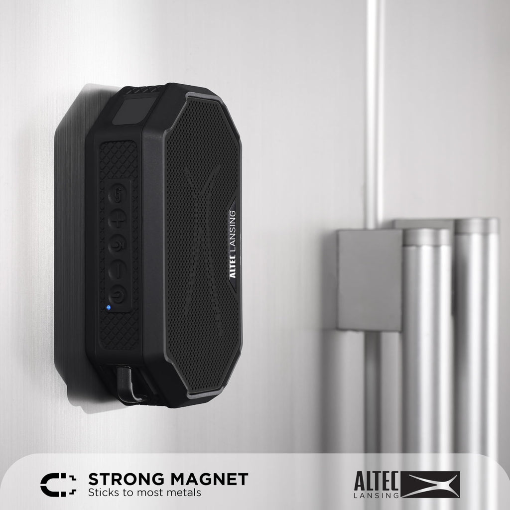 Altec Lansing HYDRAMINI 2.0 Portable Bluetooth Speaker IP67 Waterproof 12h Playtime Black
