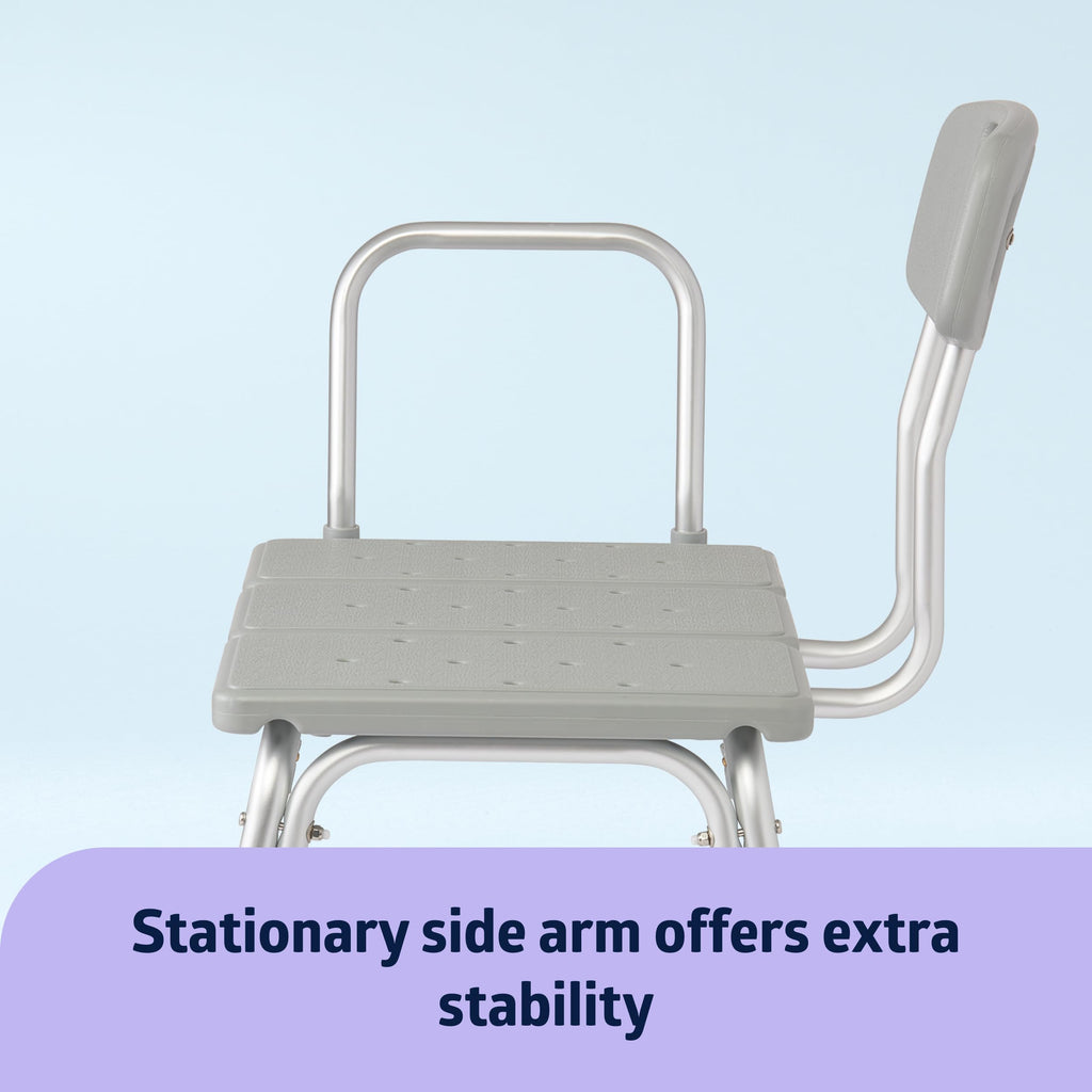 Medline Transfer Bench for Bathtubs and Showers, Adjustable Shower Bench and Bath Seat For Seniors and adults, Slip-resistant Feet, Heavy-Duty 400 lb. Weight Capacity, Tool-Free Assembly Retail $50.00