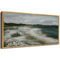 New SHENIFY 20x40in Vintage Framed Coastal Landscape Wall Art Retail $49.00