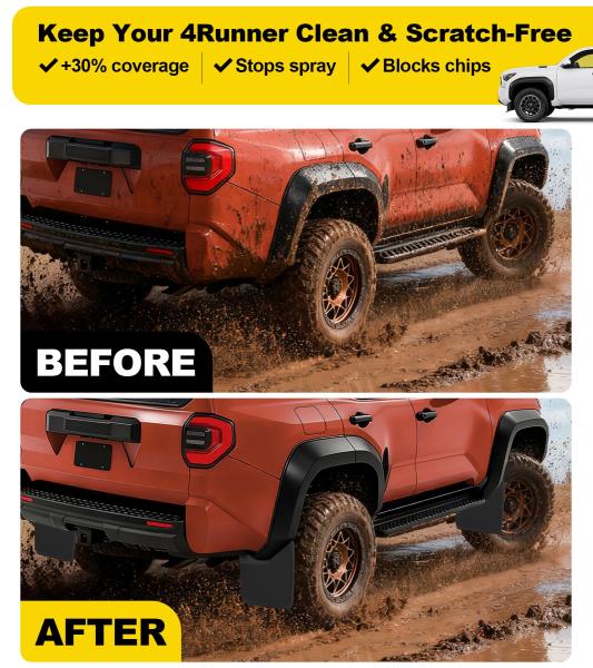 OEM-Style Mud Flaps for 2025-2026 Toyota 4Runner Splash Guards