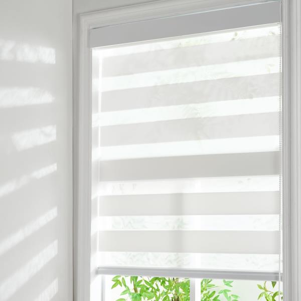 Zebra Roller Shades 36W x 72H White Dual-Layer Light Control Retail $49.00