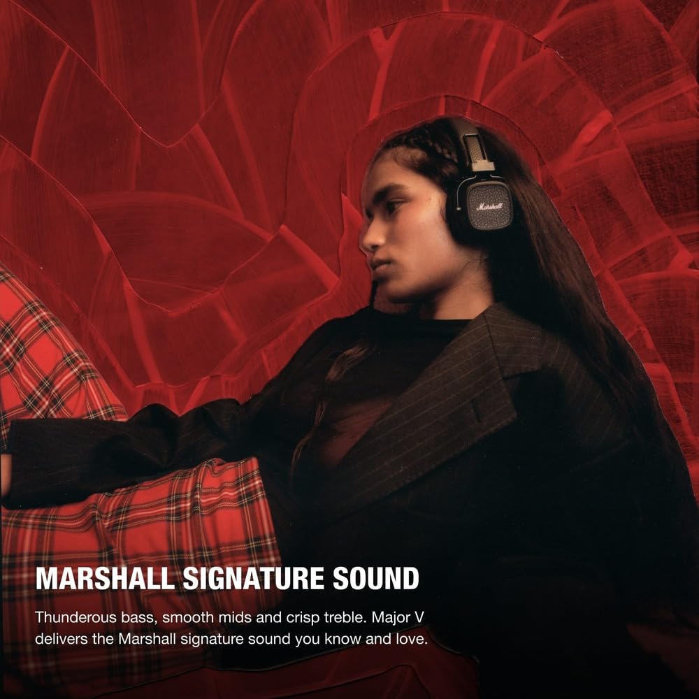 Open-Box New Marshall Major V On-Ear Wireless Bluetooth Headphones - Headphones Retail $159.00