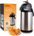 L 135 oz Stainless Steel Thermal Coffee Airpot Dispenser Silver