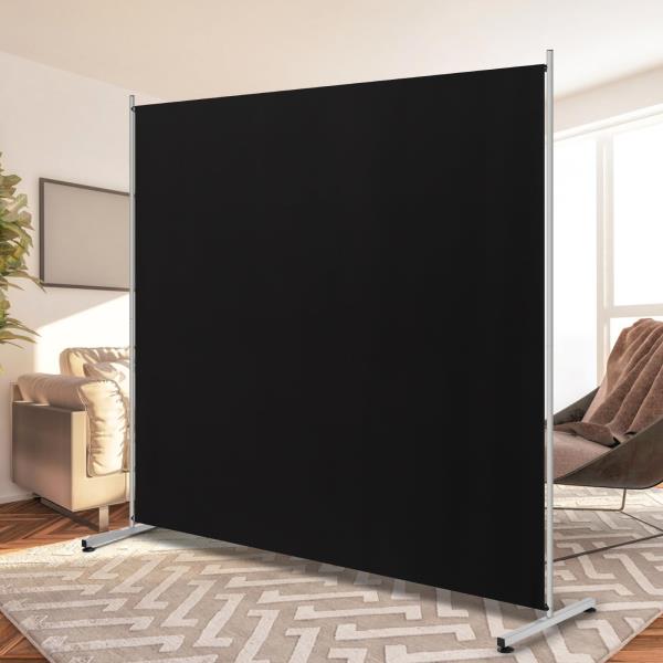 RANTILA Single Large Panel Room Divider, Privacy Screen for Office, Partition Separators, Freestanding Divider 71''W x 71''H, Black Retail $34.00