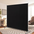 RANTILA Single Large Panel Room Divider, Privacy Screen for Office, Partition Separators, Freestanding Divider 71''W x 71''H, Black Retail $34.00