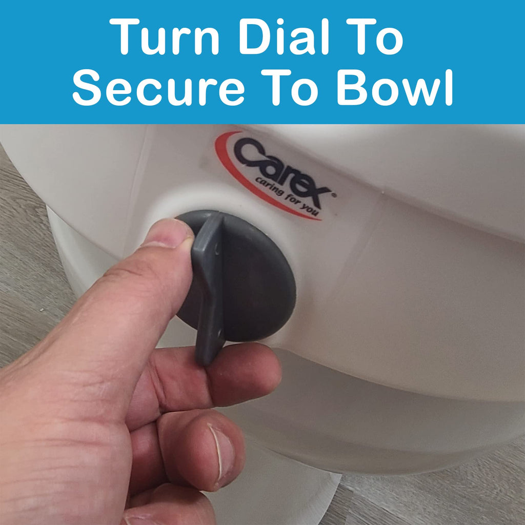 New Carex E-Z Lock 5 Raised Toilet Seat Riser with Handles For Seniors Retail $42.00