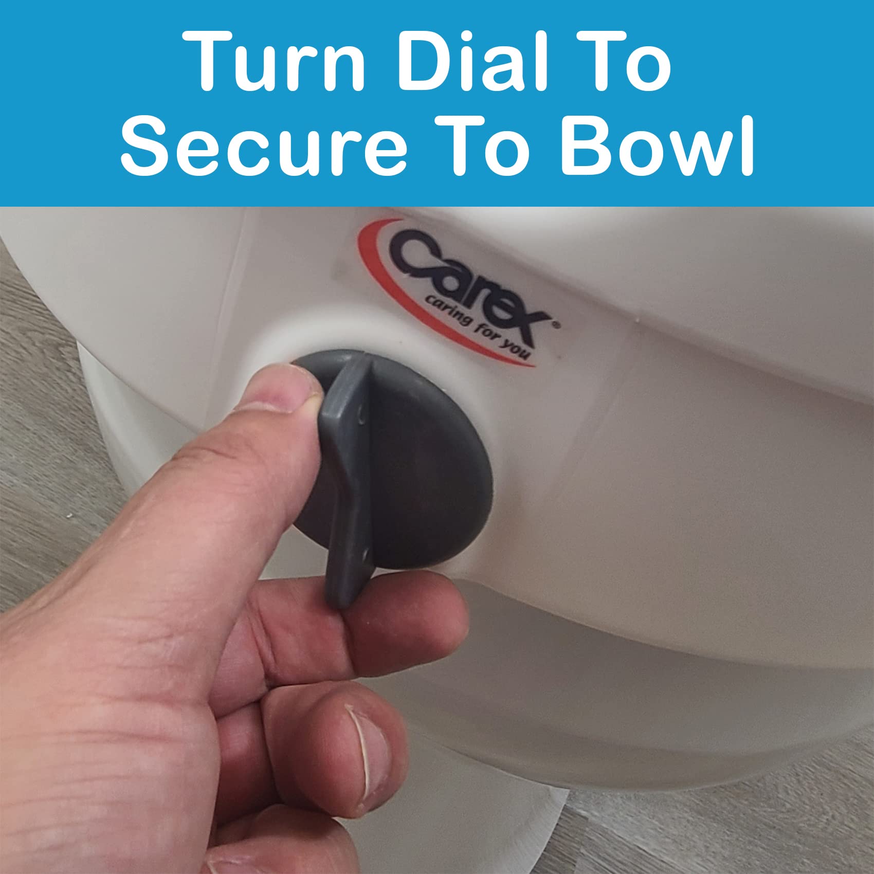 New Carex E-Z Lock 5 Raised Toilet Seat Riser with Handles For Seniors Retail $42.00