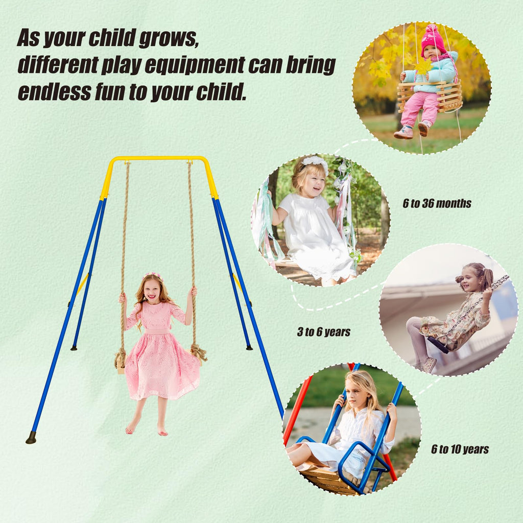 Swing Stand, Metal A-Frame Hammock Chair Stand, Foldable Baby Swing Frame, Easy to Assemble & Store, Indoor/Outdoor Swing Stand for Toddler Baby Jumper Chair Retail $215