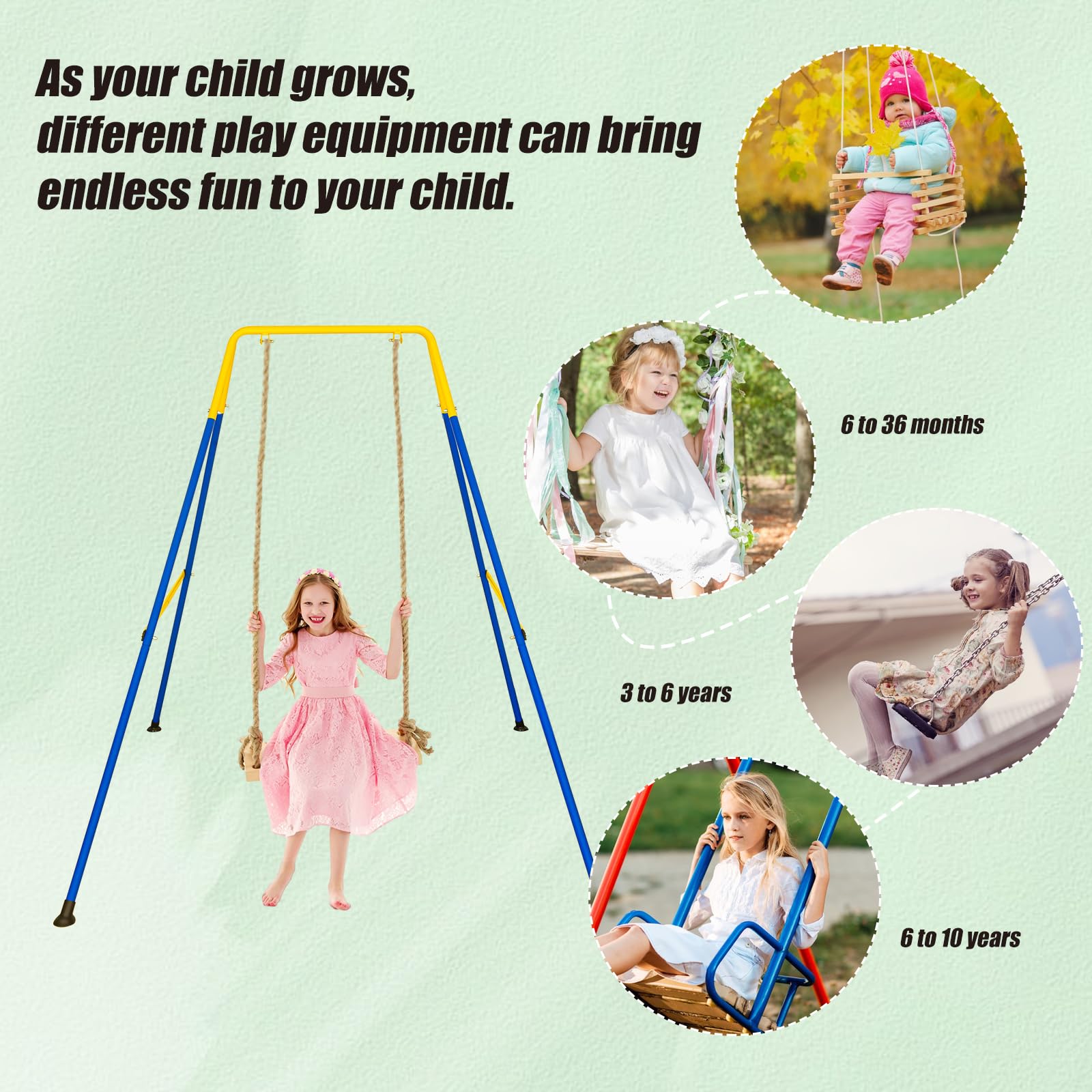 Swing Stand, Metal A-Frame Hammock Chair Stand, Foldable Baby Swing Frame, Easy to Assemble & Store, Indoor/Outdoor Swing Stand for Toddler Baby Jumper Chair Retail $215
