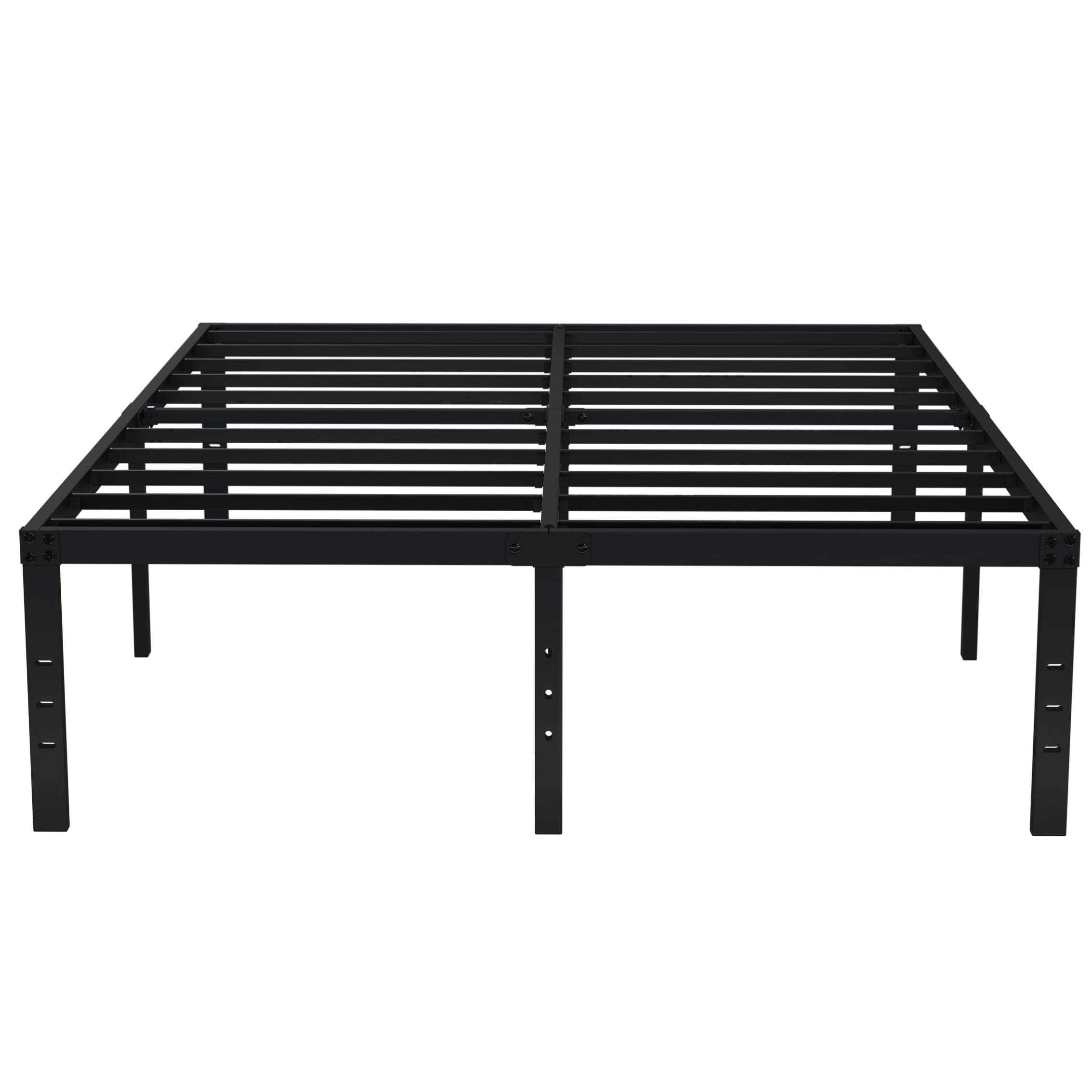 New EMODA Queen 18 Tall Heavy Duty Metal Platform Bed Frame with Storage No Box Spring Retail $105.00