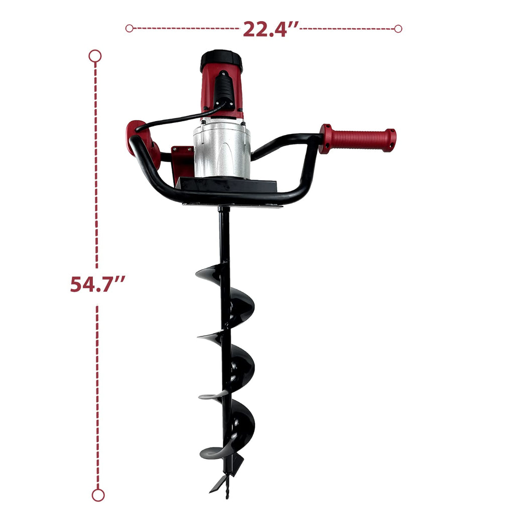 New HIGOSPRO 1500W Electric Post-Hole Digger with 6  4 Auger Bits Retail $205.00