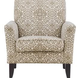 Laurens Modern Upholstered Accent Chair – Soft Fabric, Wood Legs