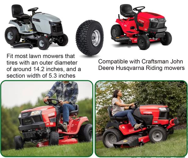 x6.00-6 Lawn Mower Tire for Craftsman Husqvarna Riding Mowers