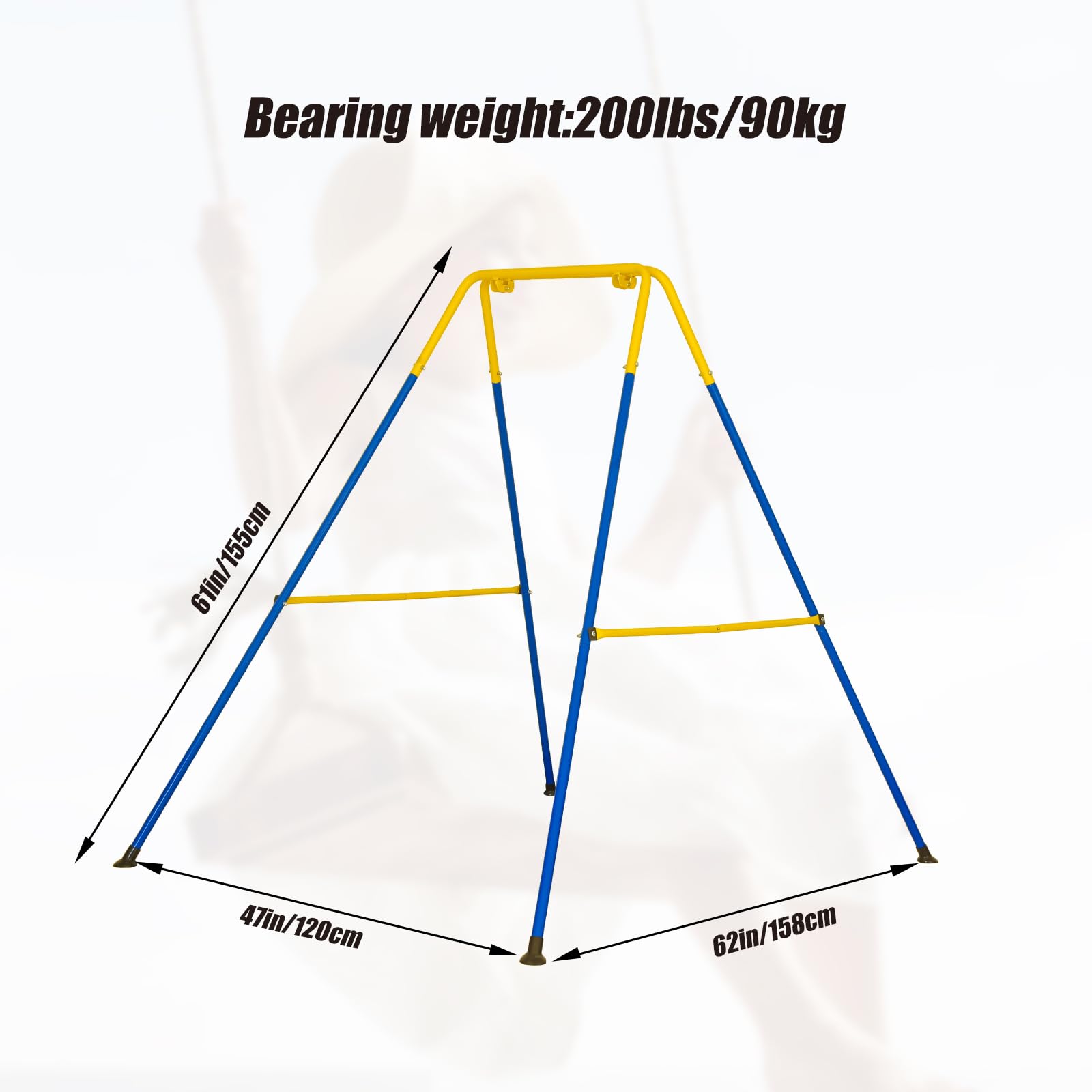 Swing Stand, Metal A-Frame Hammock Chair Stand, Foldable Baby Swing Frame, Easy to Assemble & Store, Indoor/Outdoor Swing Stand for Toddler Baby Jumper Chair Retail $215