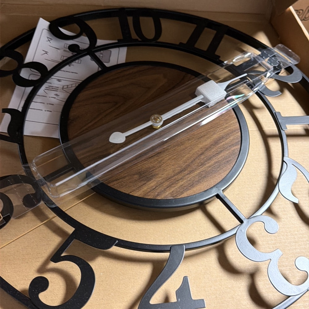Open-Box New Tixmtry 20-Inch Silent Retro Metal - Wall Clock