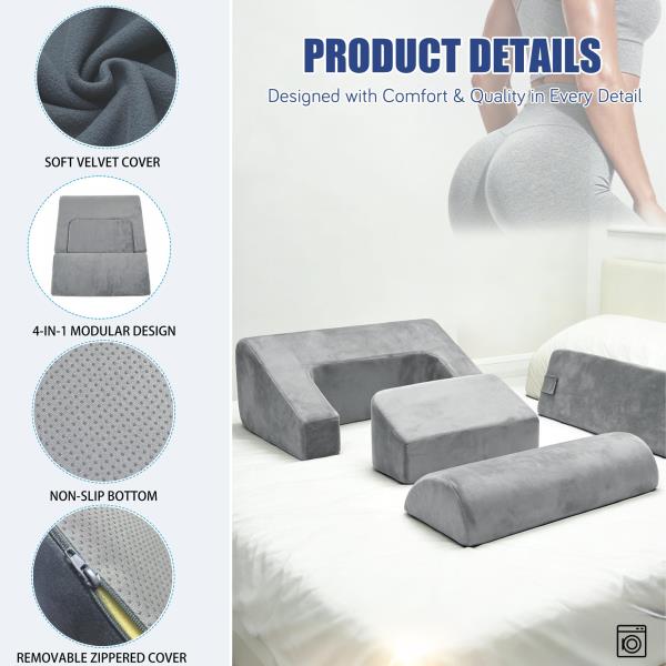 4-in-1 BBL Pillow After Surgery for Sleeping, Adjustable BBL Bed Cushion Retail $69.00