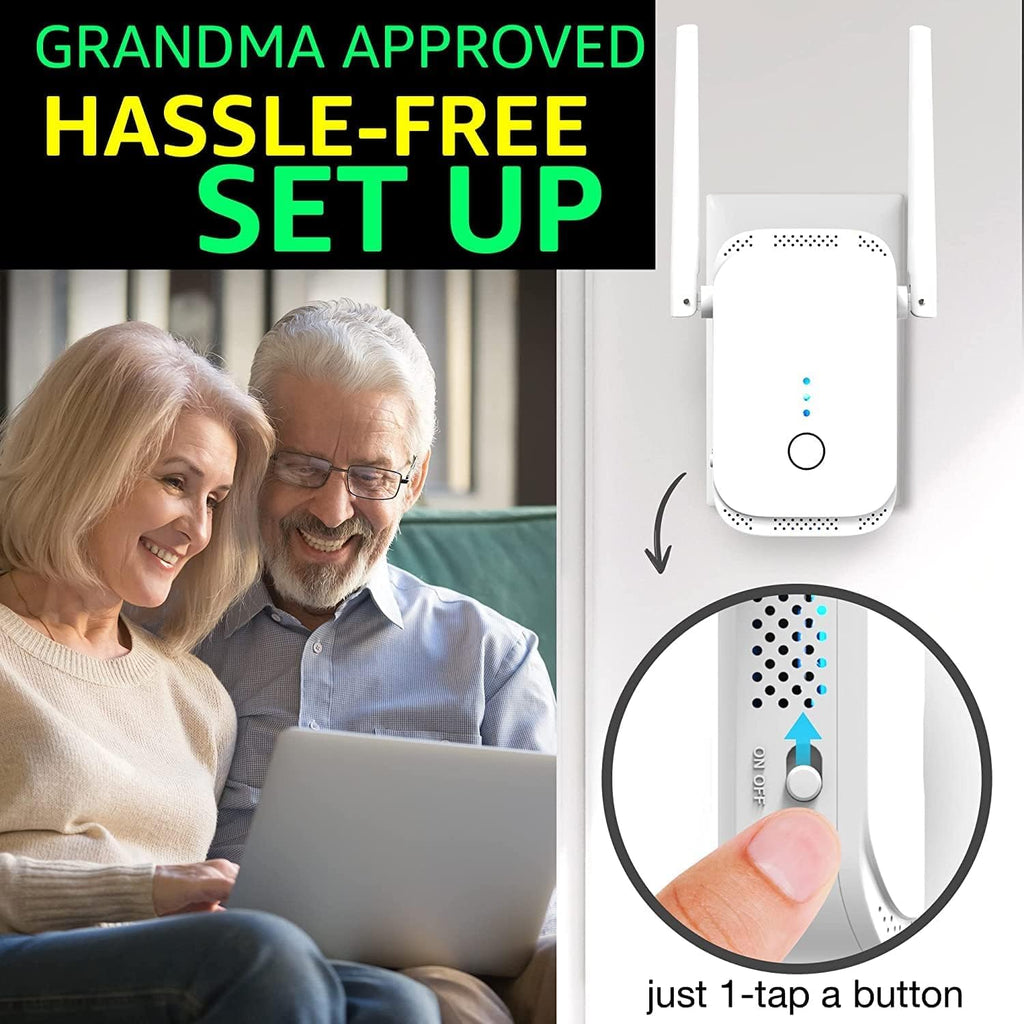 Open-Box New Cudowna WiFi Extender - 10000 Sq.Ft Whole Home Coverage White Retail $39.00