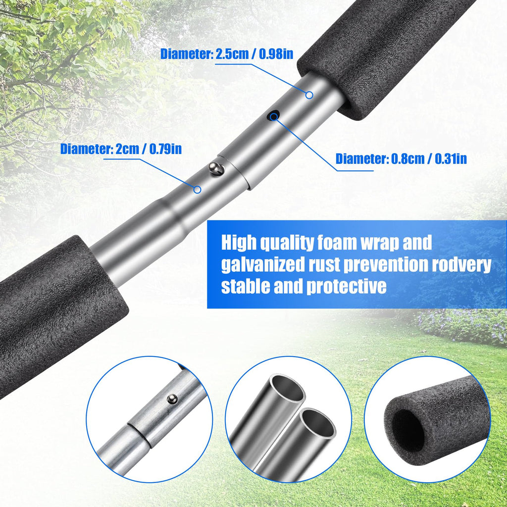 Curved Trampoline Replacement Poles 1 Upper  1 Lower for 8-16ft