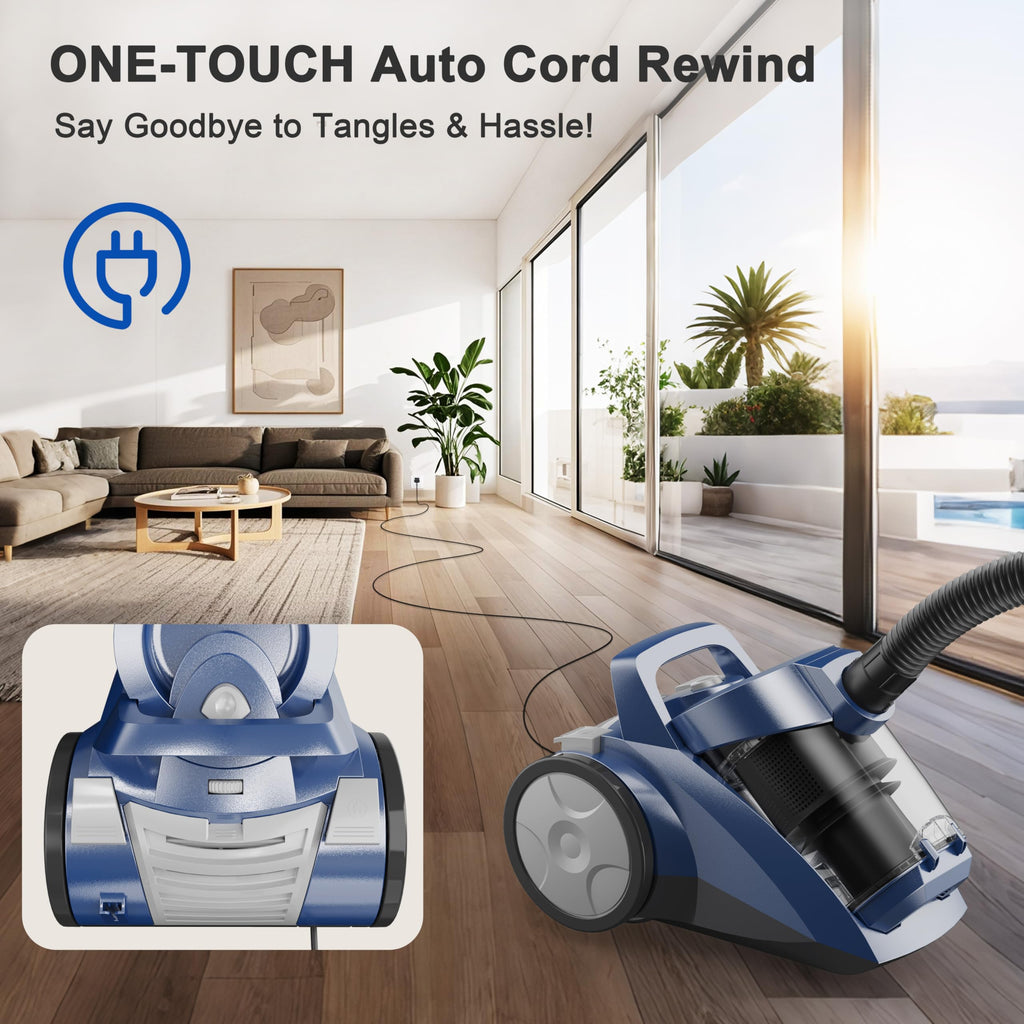 Open-Box New Sweepcent 45KPa Bagless Multi-Surface Canister Vacuum Cleaner
