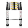 (8.5Ft/2.6M) Telescoping Ladders,EN131Standards Multi-Purpose Folding Aluminum Extension Ladder Retail $72.00