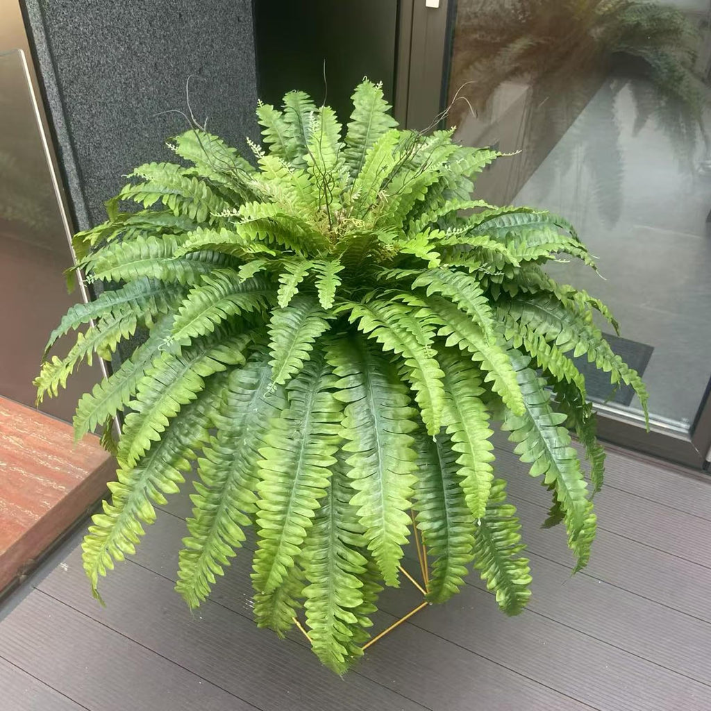 Galebeiren 50" Fake Ferns Artificial Plants Large, 98 Fronds Artificial Ferns for Outdoors and Indoors, Suitable for Planter Garden Porch Office Decor Retail $41.00