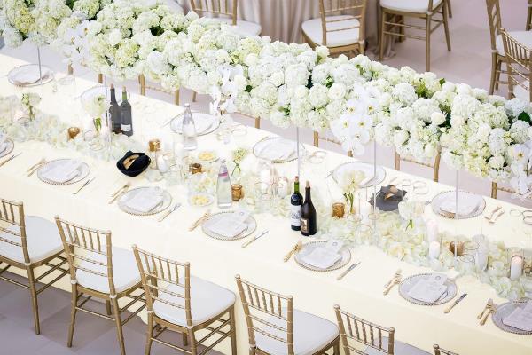 fani 10 Packs Ivory Tablecloth - 90 x 156 Inch for 8Ft Tables
