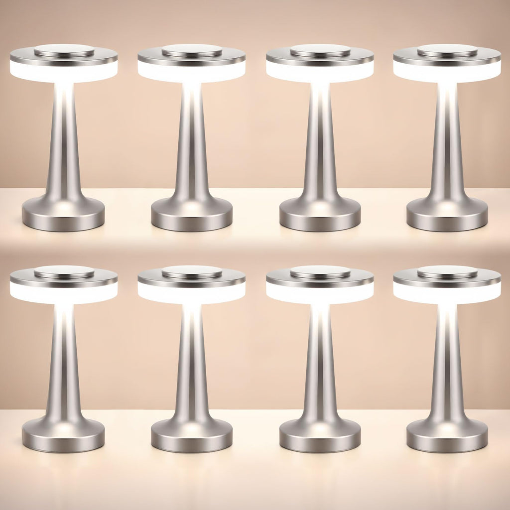 Gold Cordless LED Dimmable Touch Sensor Portable Table Lamp