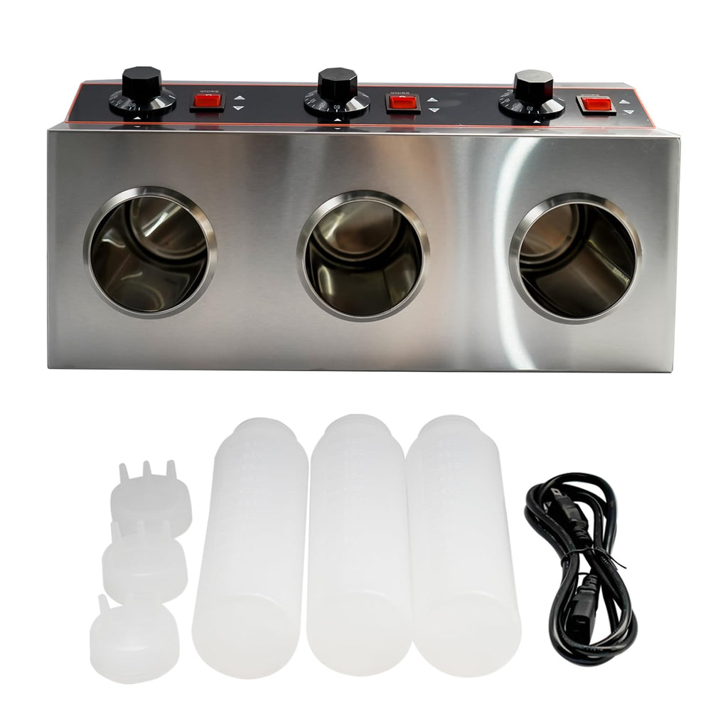 Commercial Electric Sauce Warmer with 3 Pump Dispenser Silver $110.25 Retail $147.00