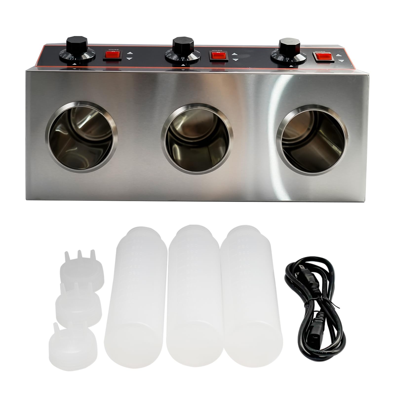 Commercial Electric Sauce Warmer with 3 Pump Dispenser Silver $110.25 Retail $147.00