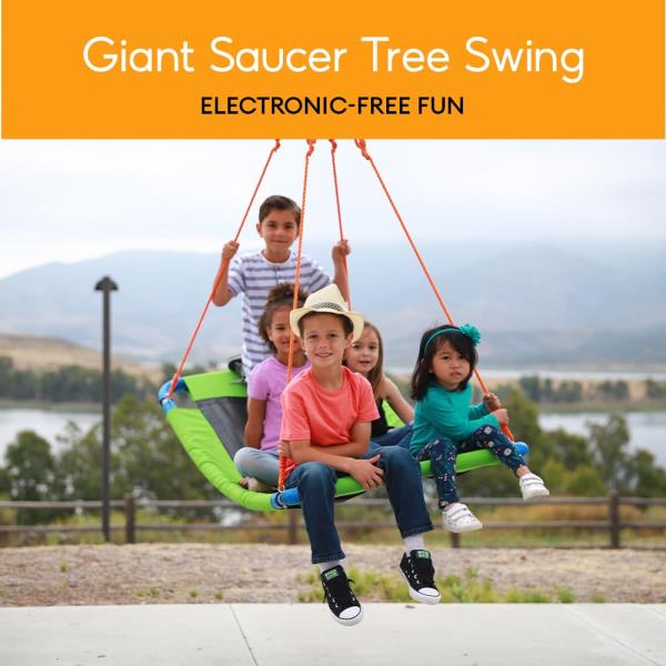 PLATPORTS Platform Swing - Large Rectangle Saucer Swing for Kids and Adults Retail $69.00