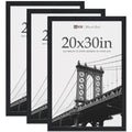 New VCK 20x30 Black Oak Solid Wood Poster Frames 3 Pack Retail $82.00