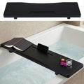 Black Bamboo Bathtub Tray 29.5 Inch