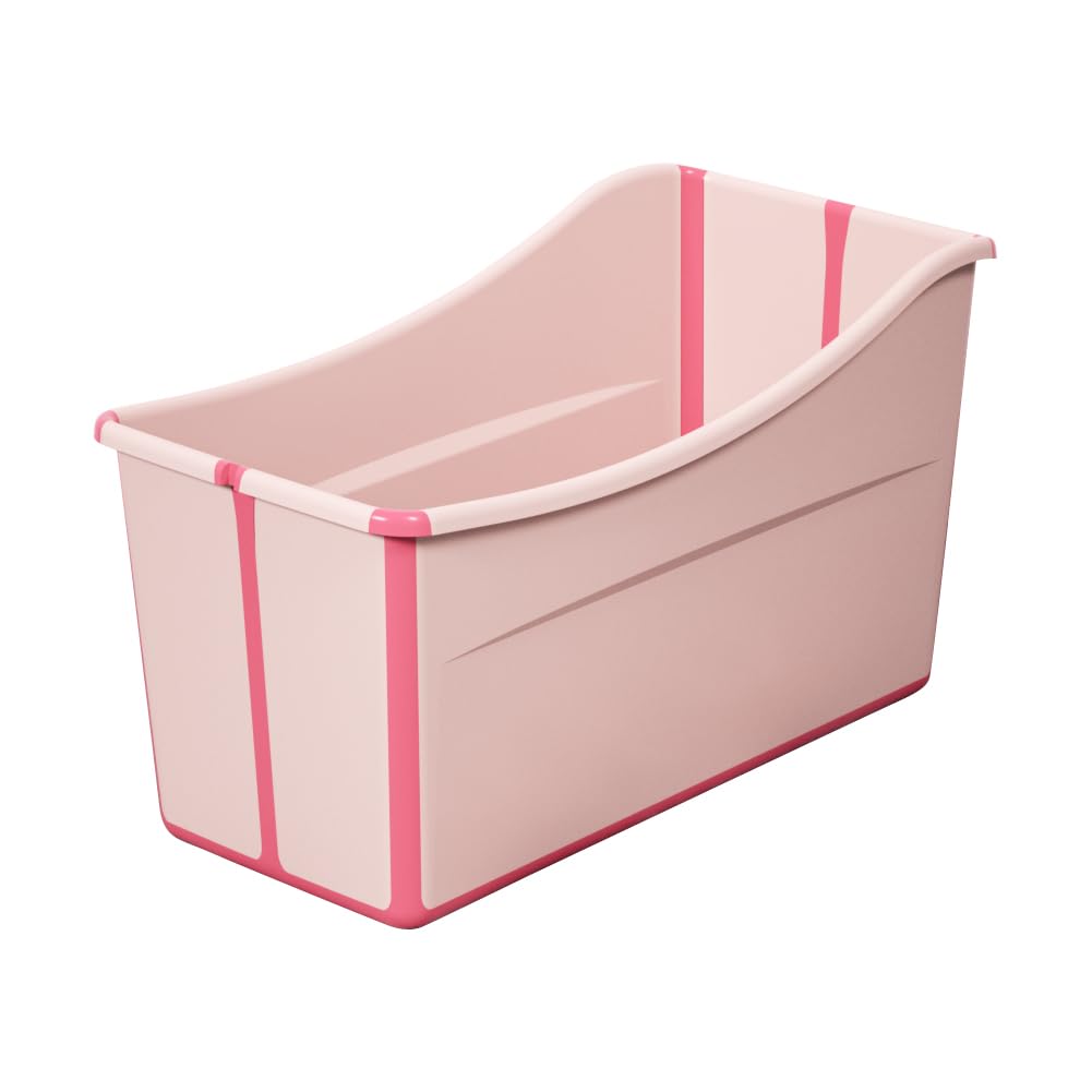 Pink Large Foldable Portable Baby Bathtub