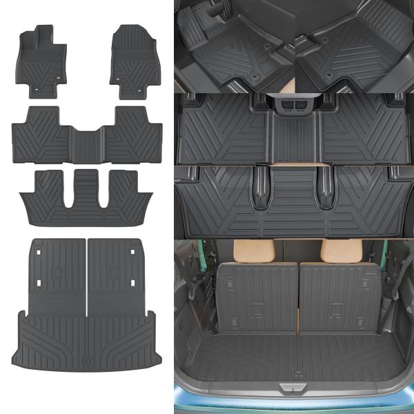 Floor Mats and Trunk Mat with Backrest Mats for 2024-2026 Lexus TX350 TX500h TX550h 5 PCS