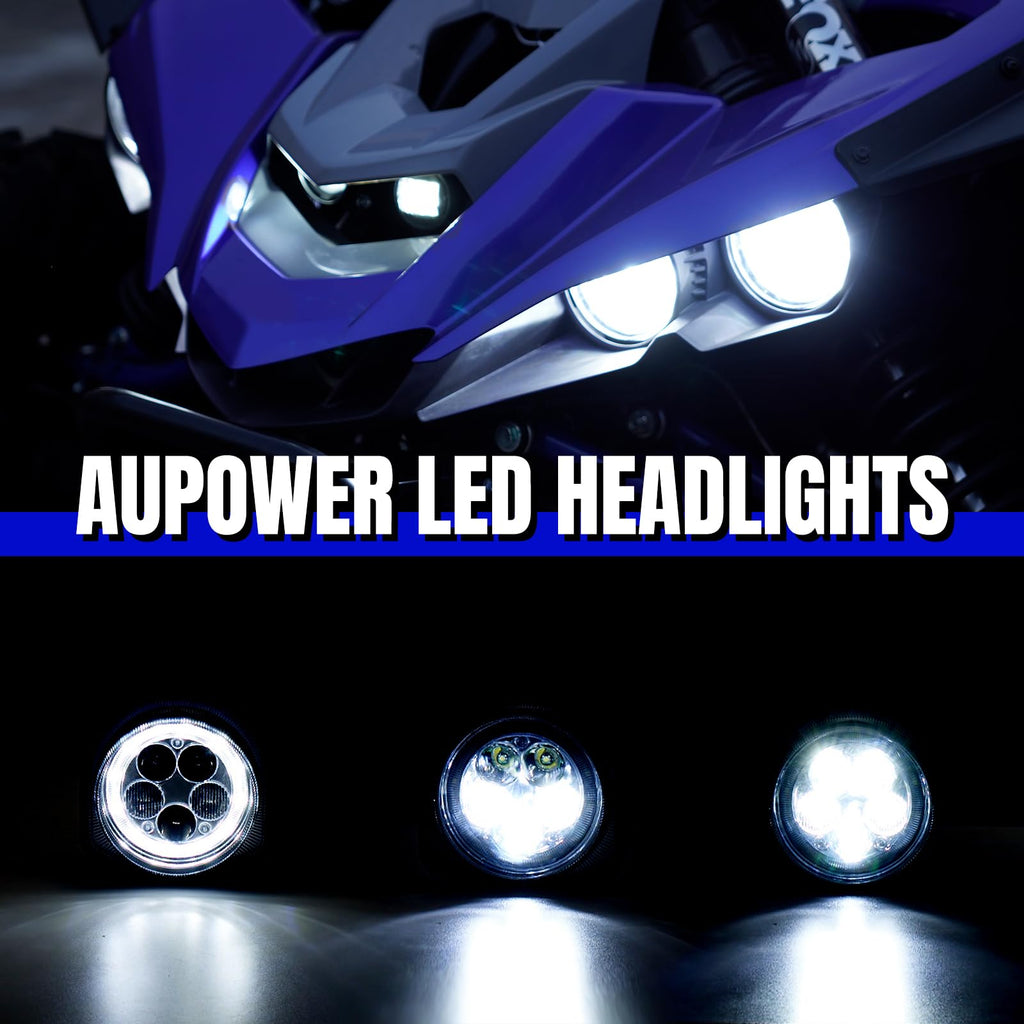 Black LED Headlights for Yamaha YXZ 1000R 2016-2021  Wolverine X2X4 2018-2021 2 Pcs