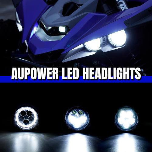 Black LED Headlights for Yamaha YXZ 1000R 2016-2021  Wolverine X2X4 2018-2021 2 Pcs