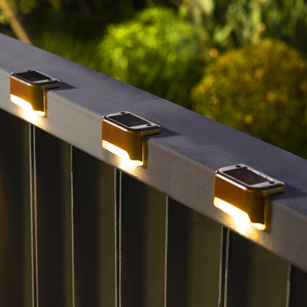 New As-Is SOLPEX 16 Pack Warm White Solar Deck Lights Outdoor Waterproof LED Retail $23.00